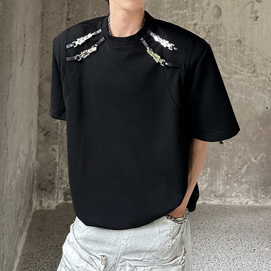 バンドストラップ ハーフスリーブTシャツ