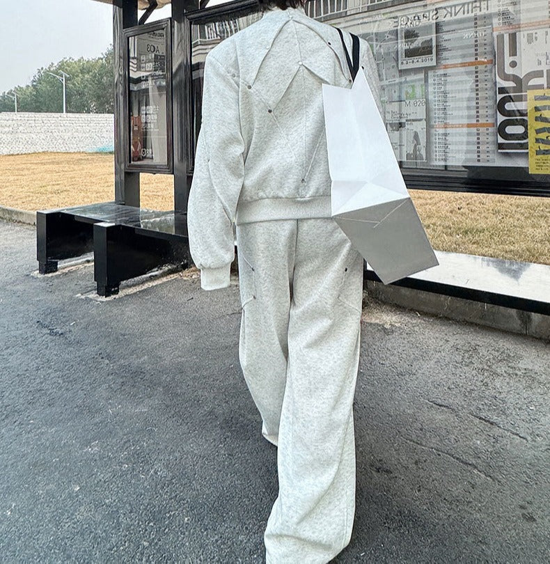 プリーツデザイン スウェットタイプ セットアップ