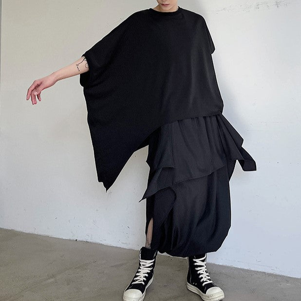 オーバーサイズ フラッタリング ハーフスリーブTシャツ