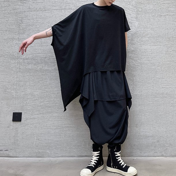 オーバーサイズ フラッタリング ハーフスリーブTシャツ