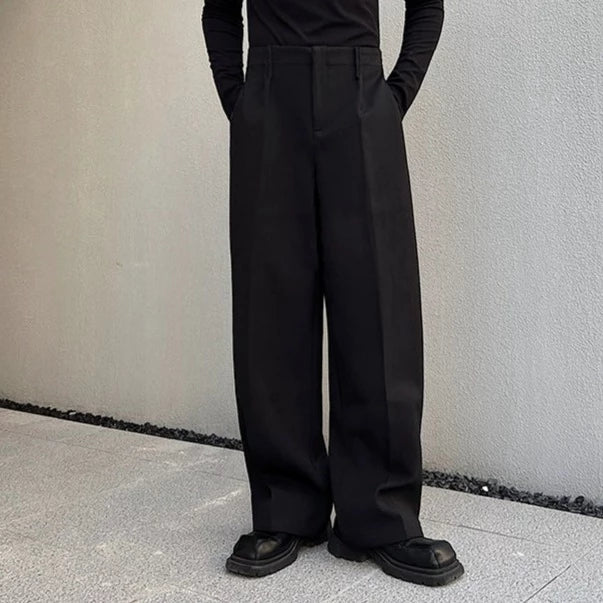 【秋コーデ1日目:3点セット】 ①黒ジャケット ②長袖ハイネックTシャツ黒 ③黒パンツ