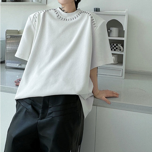 イレギュラーリベット ハーフスリーブTシャツ
