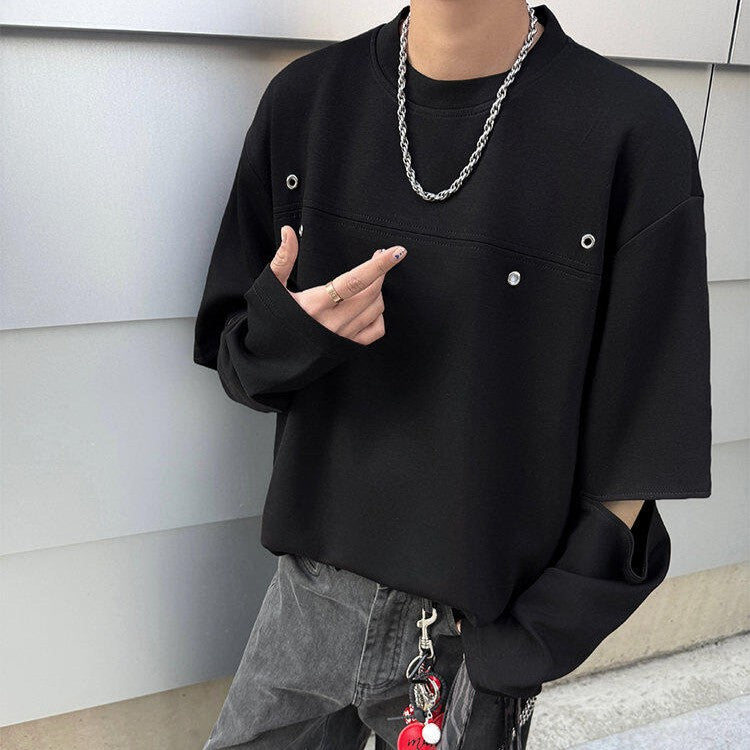 カッティングデザイン ロングスリーブTシャツ