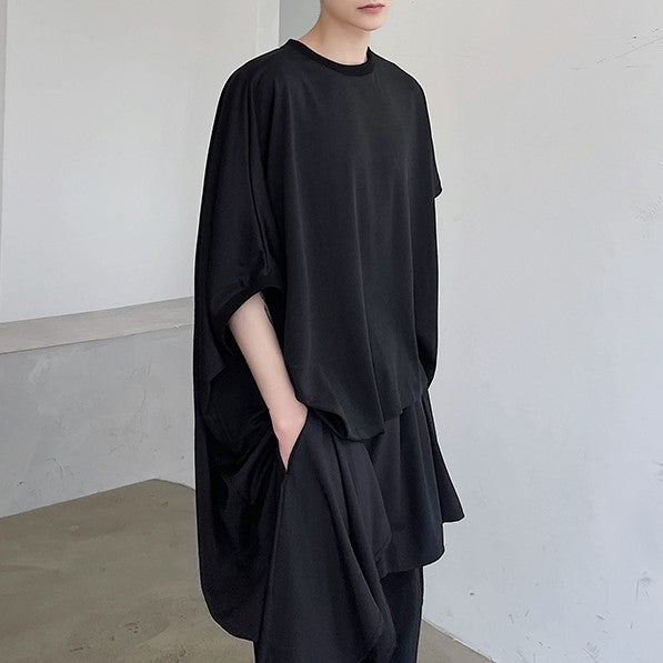 オーバーサイズ フラッタリング ハーフスリーブTシャツ