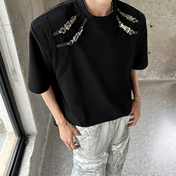バンドストラップ ハーフスリーブTシャツ