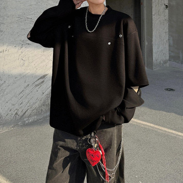 カッティングデザイン ロングスリーブTシャツ