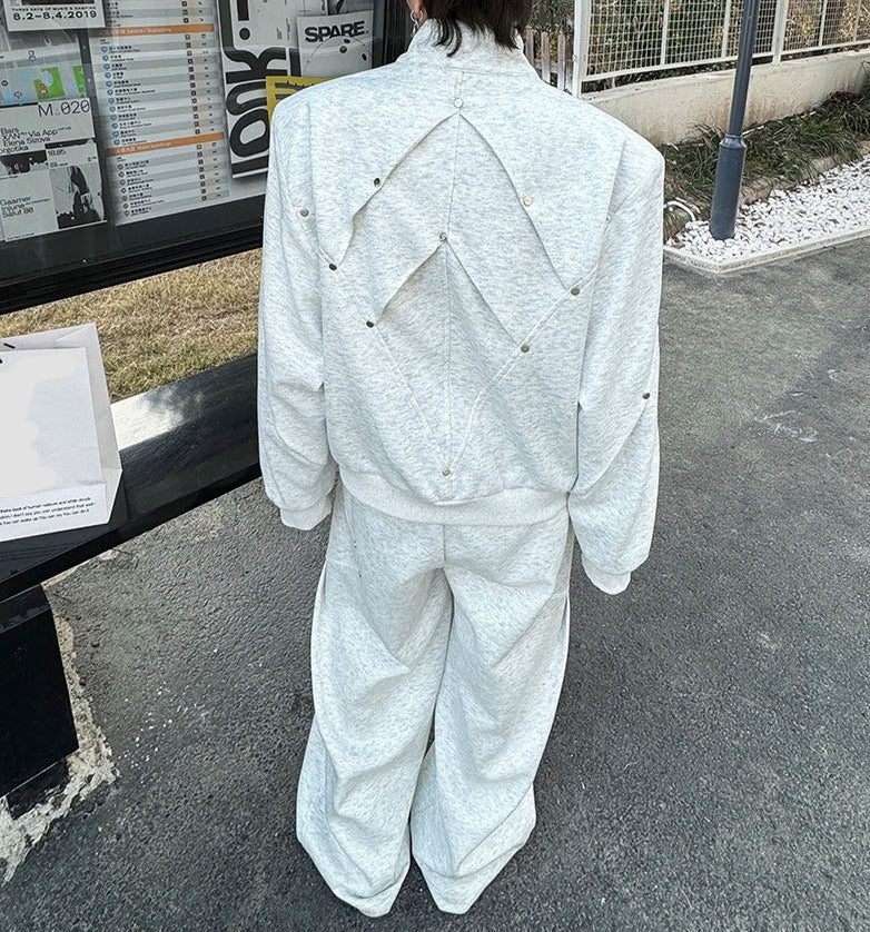 プリーツデザイン スウェットタイプ セットアップ