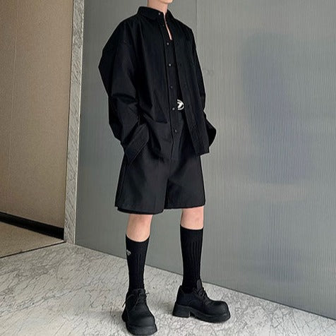 オーバーサイズシルエット ロングスリーブシャツ