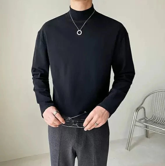 ロングスリーブ ハイネックTシャツ