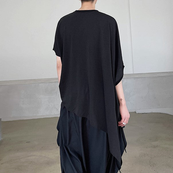 オーバーサイズ フラッタリング ハーフスリーブTシャツ