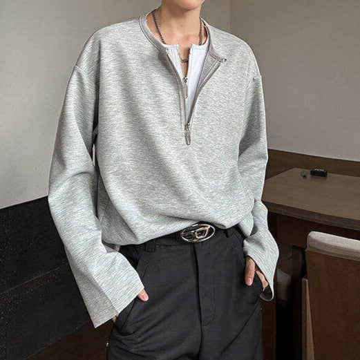 ハーフジップ ロングスリーブ プルオーバー