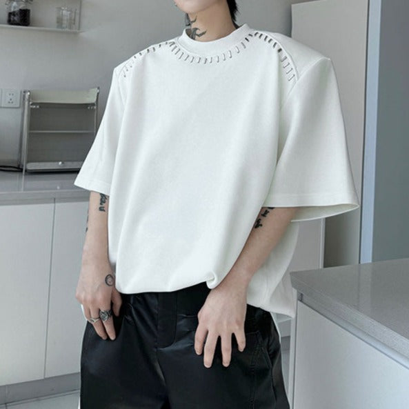 イレギュラーリベット ハーフスリーブTシャツ
