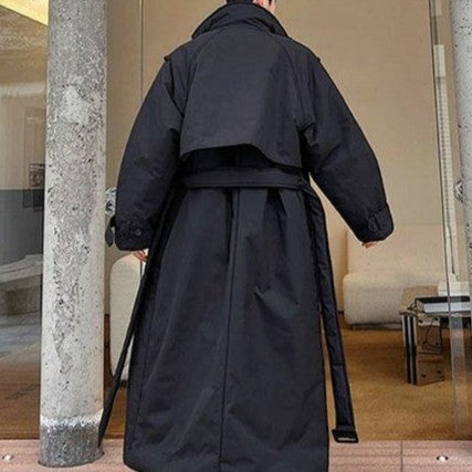 コットンパディング ベルティッド ロングコート