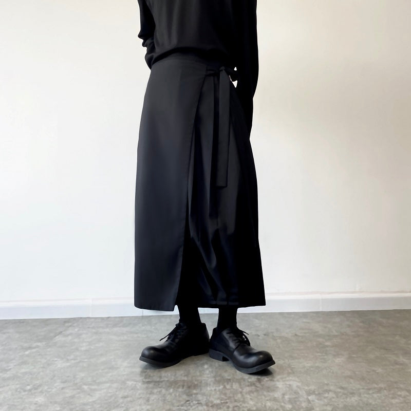 ダーク ドレープ プリーツパンツ