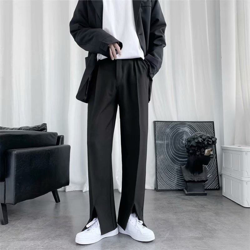 オープンヘム デザイナーズ ストレートパンツ