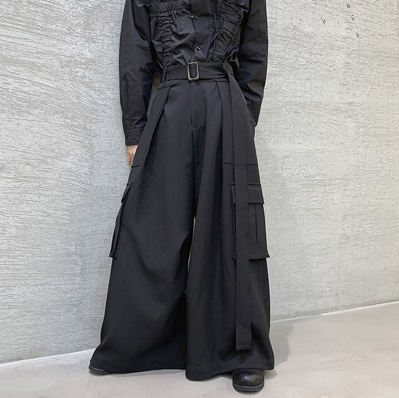 ルーズストレート ワイドレッグパンツ