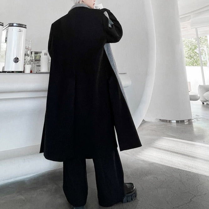 アラウンドツートンカラー ロングコート