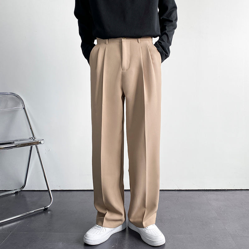 ドレープ ワイド ストレートパンツ