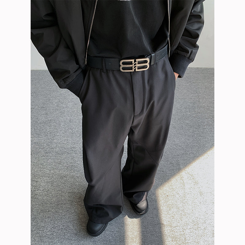 ワイドレッグ スーツパンツ