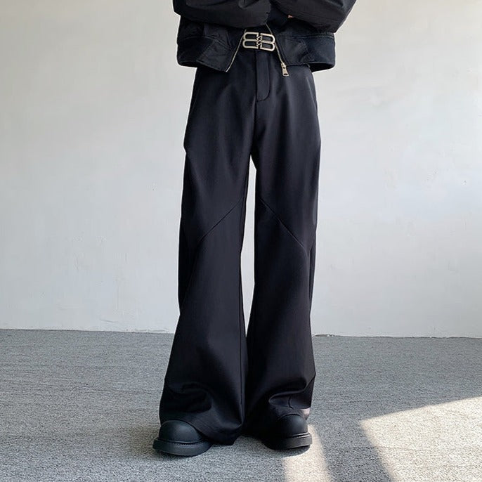 ワイドレッグ スーツパンツ