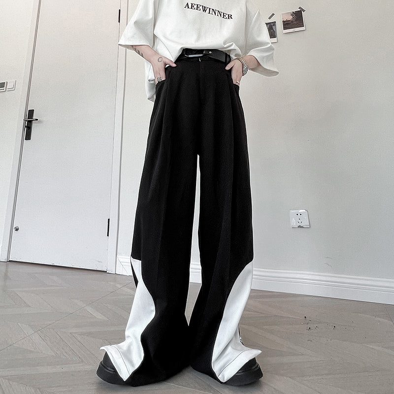 オープンデザイン ワイドレッグパンツ