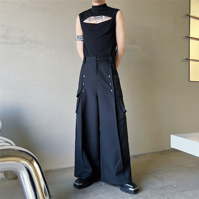 サイドポケット ワイド フレアパンツ