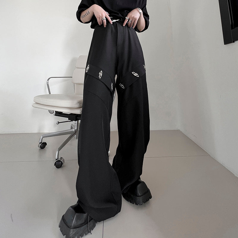 クロッチバックル デザインパンツ