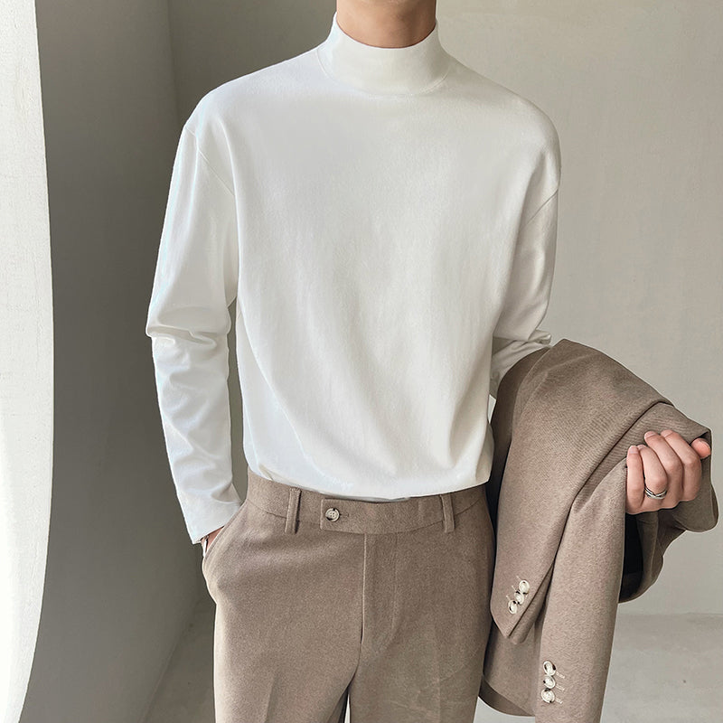 ロングスリーブ ハイネックTシャツ
