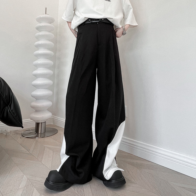 オープンデザイン ワイドレッグパンツ