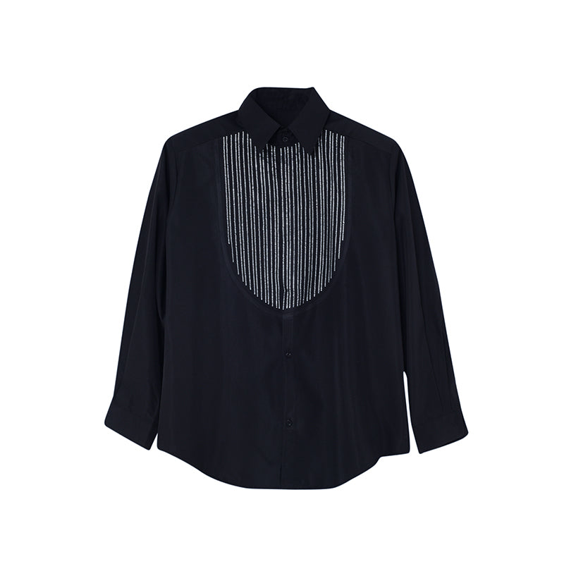 フロントストライプ ロングスリーブシャツ