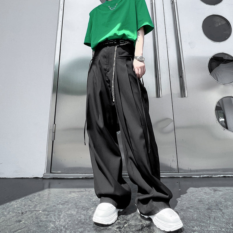 ビッグポケット ストリング ルーズ ストレートパンツ