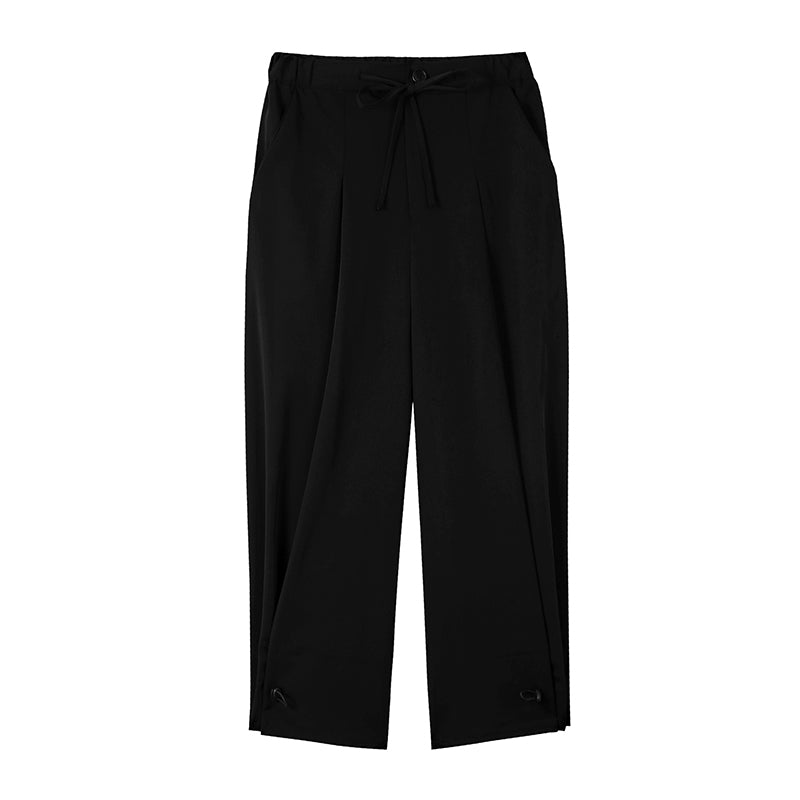 ドローストリング ワイド クロップドパンツ