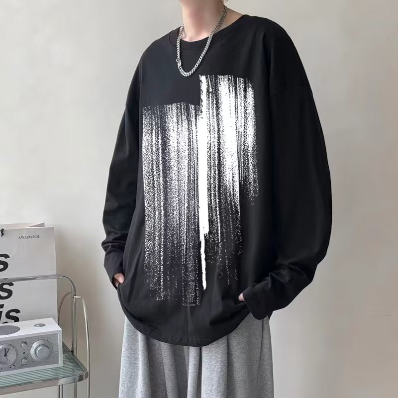 オーバーサイズ ロングスリーブTシャツ ボトリングシャツ