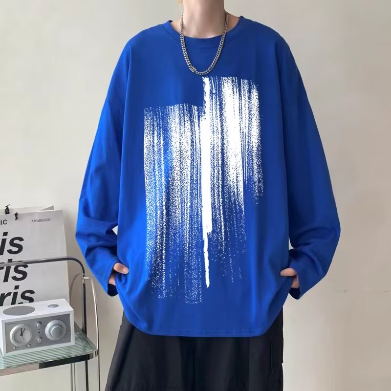 オーバーサイズ ロングスリーブTシャツ ボトリングシャツ