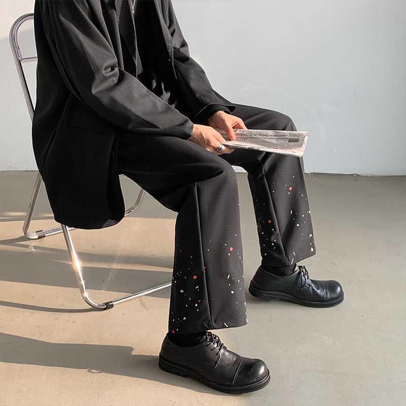 ペイントドットデザイン ストレートパンツ