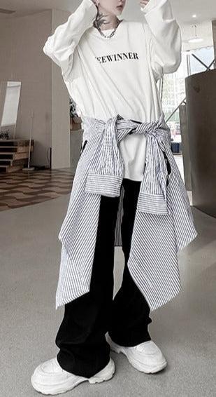 ショルダーパッド ロングスリーブ Tシャツ