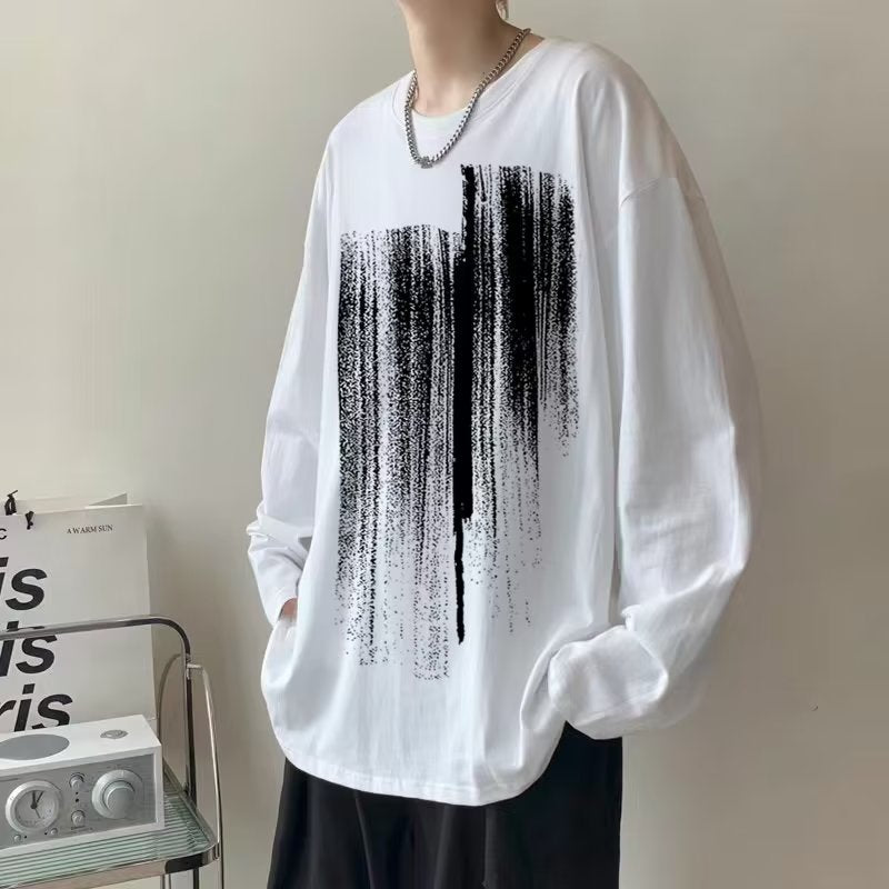 オーバーサイズ ロングスリーブTシャツ ボトリングシャツ