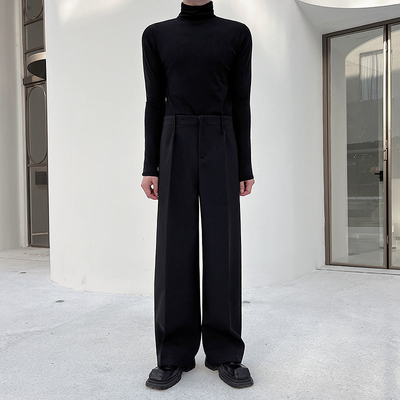 ストレート ブラック スラックスパンツ
