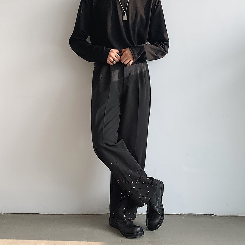 ペイントドットデザイン ストレートパンツ