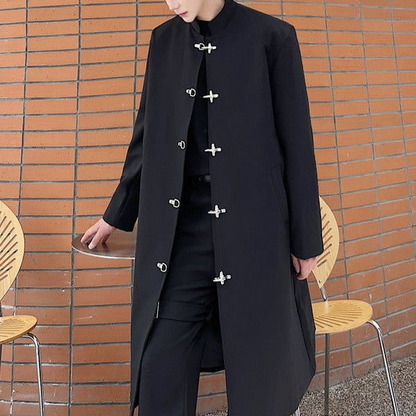 メタルバックル スタンドカラー コート