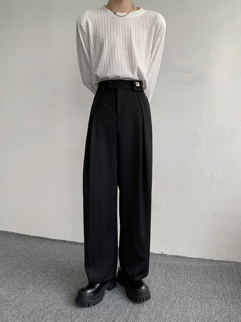 トラウザー ストレート ワイドパンツ
