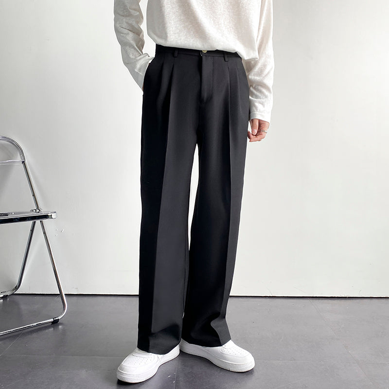 ドレープ ワイド ストレートパンツ