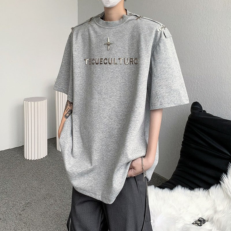デタッチング ショルダー ハーフスリーブ Tシャツ