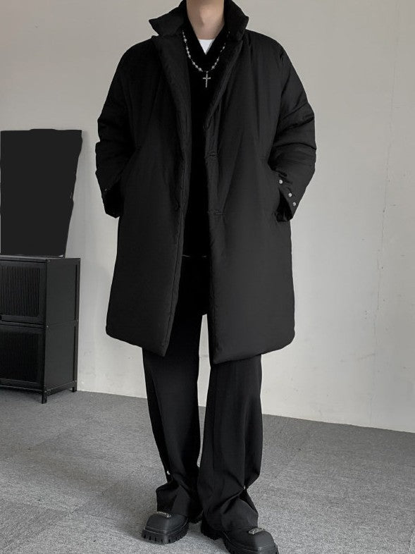 ダークカラー ミドルレングス パディッドコート