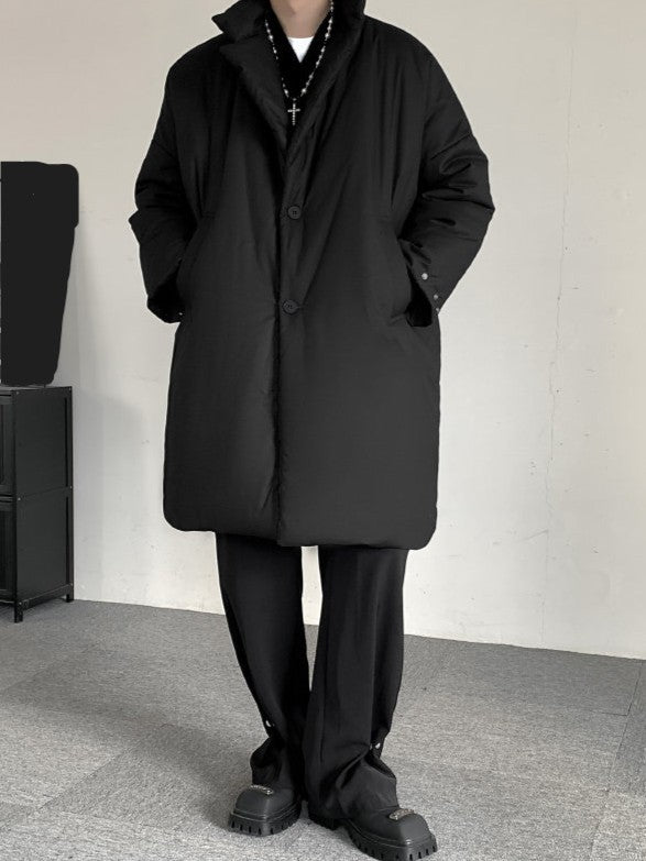 ダークカラー ミドルレングス パディッドコート