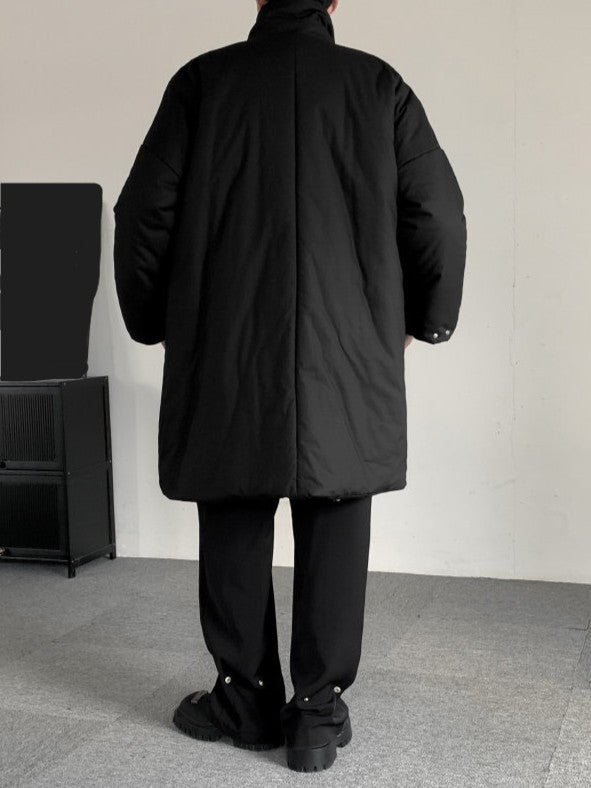 ダークカラー ミドルレングス パディッドコート