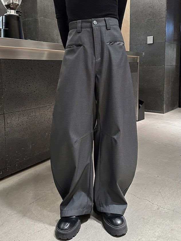 フロントポケット ワイドレッグパンツ