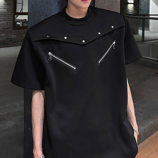 デザイナーズ パッドショルダー ハーフスリーブTシャツ