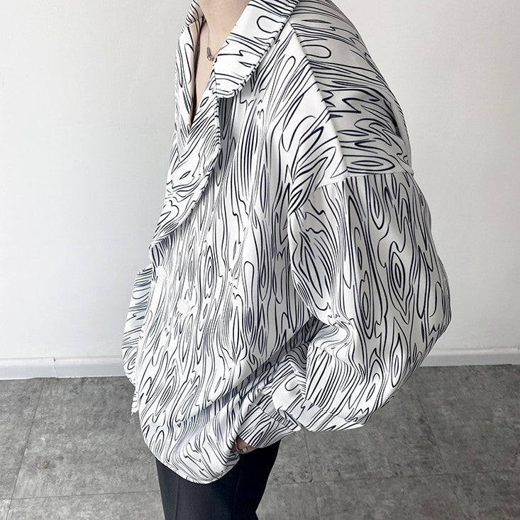 ダブルブレスト ロングスリーブシャツ