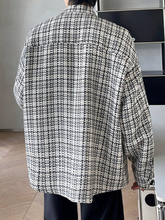 レトロチェックドパターン ロングスリーブシャツ